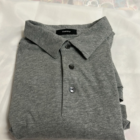 Theory 3 Button Polo Shirt with Raglan Short Sleeve. Large NWOT - Picture 1 of 6
